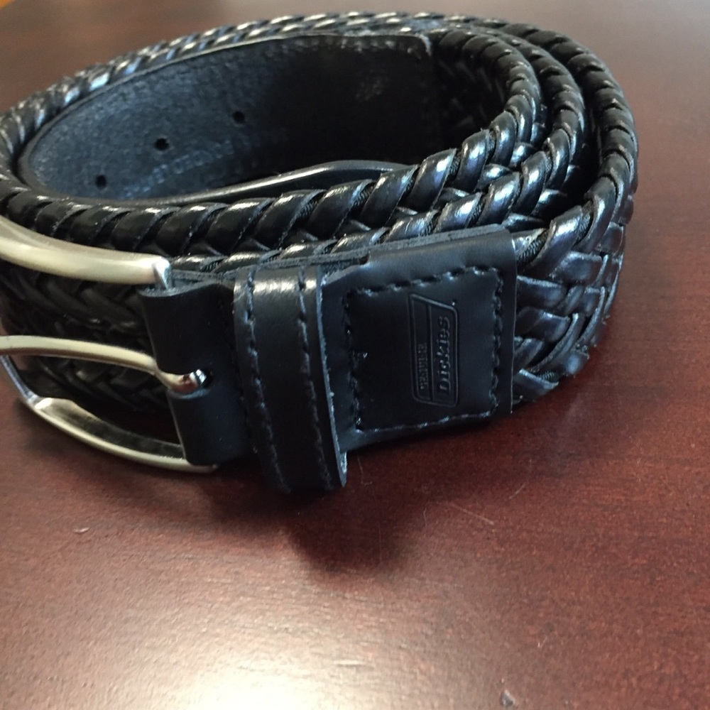 Dickies black leather belt Sz 38/95
